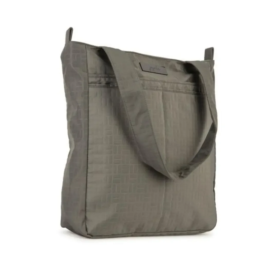 JuJuBe Be Light Diaper Tote Bag Gray Basket Weave Travel Baby Shoulder Bag NWT